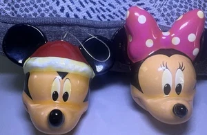 Adornos de Navidad de plástico para Minnie y Mickey Mouse, Juego de 2 Navidad Disney - Imagen 1 de 7