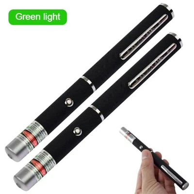 AMSUER 1/2PCS Laserpointer Grün 800 METR Reichweite EXTREM STARK / SEHR HELL 1mW DHL