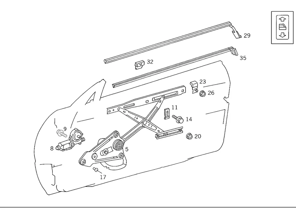 Elevalunas original Mercedes-Benz 129-720-07-46 Foto 1 de 1