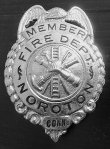 Mitglied Noroton Conn Connecticut FIRE Dept. Veraltetes Abzeichen - Bild 1 von 2