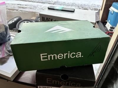 Мужские туфли для коньков Emerica размер 11 зеленые на шнуровке низкий верх бывшие в употреблении с коробкой - Изображение 1 из 4