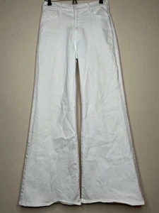 Mother Womens Size 28 Jean High Rise White Wide Leg Stretch - Picture 1 of 14