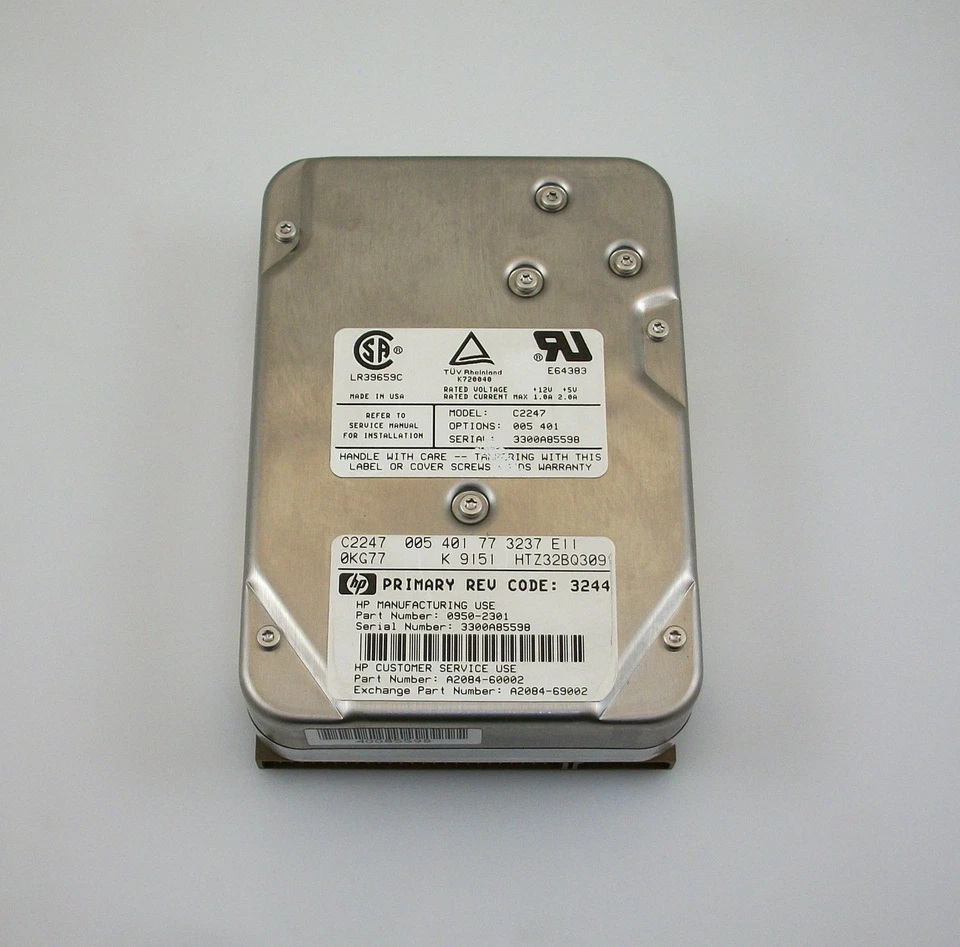 HP C2247 0950-2301 1-GB 5400RPM 50-Pin 3.5" SCSI Disk Drive - Image 1 of 1
