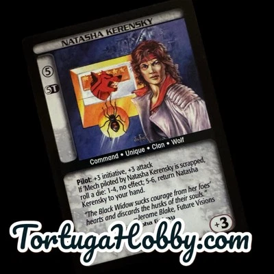 Battletech CCG - Black Border - Natasha Kerensky - Clan Wolf - Image 1 of 2