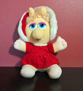 Baby Miss Piggy Christmas Plush 10” Jim Henson 1987 - Picture 1 of 6