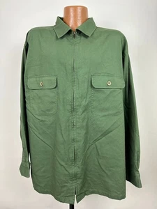 Haband Lions Den Jacket Men XL Olive Green Army Minimal Full-Zip Retro Vintage - Picture 1 of 18