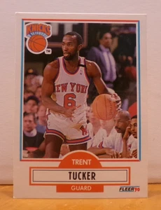 GRAN IMAGEN EN TARJETA DE BALONCESTO TRENT TUCKER GUARD PARA LOS NEW YORK KNICKS - Imagen 1 de 2