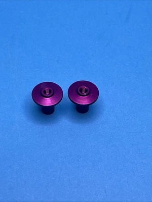Botones de ala anodizados púrpura Trinity 6011 vintage usados Foto 1 de 4