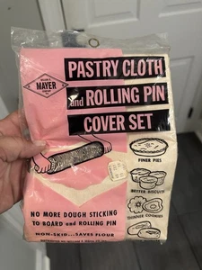 Vintage Foley Pastry Cloth and Rolling Pin Cover in Package Mayer Brand - Picture 1 of 4