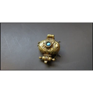 Tibetische Gau Box Anhänger Handarbeit Nepal Amulett Ethno Halskette - Bild 1 von 4