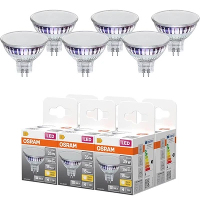 6er Pack Osram GU5.3 MR16 LED Strahler 120° 3,3W wie 35W 2700K warmweißes Licht - Bild 1 von 4