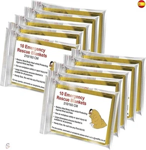 Bramble 10 Mantas Térmicas de Supervivencia de Emergencia - Mantas de Aluminio - Imagen 1 de 5