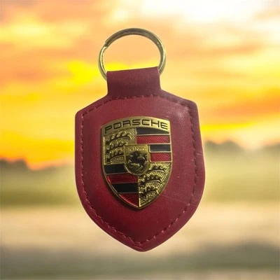 Portachiavi ROSSO Nuovo Porsche Macan Cayenne Cayman Boxster Panamera Taycan - Immagine 1 di 4