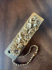 Antique Collectible Bejeweled Key Chain Mini Address Phone Book/ Index-  Unused