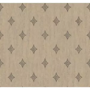 MW9173 Taupe Silver Black Diamond Carey Lind Menswear Wallpaper - Picture 1 of 1