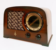 Old Antique Wood Emerson Vintage Tube Radio -Restored Working Art Deco Table Top