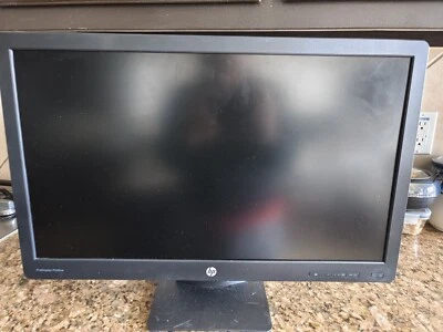 HP ProDisplay P240Va 24-Inch Screen LED-Lit Monitor Black w/Stand - Image 1 of 2
