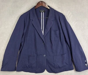 TALBOTS Blazer Women’s Plus Size 22W Petite  Jacket Navy Blue Career - Picture 1 of 11