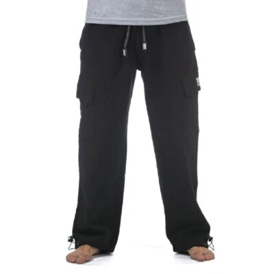 PROCLUB MENS HEAVYWEIGHT FLEECE CARGO PANTS PRO CLUB CASUAL SWEATPANTS (S-5XL) - Image 1 of 4