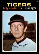 1971 Topps Billy Martin #208 Detroit Tigers VG-EX