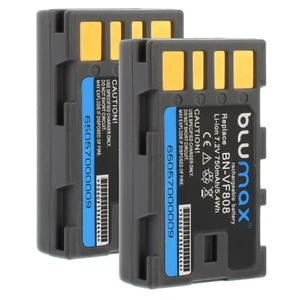 2x Blumax Akku 7,4V 750mAh Li-Ion für JVC GZ-MG465US,GZ-MG530,GZ-MG555 - Bild 1 von 1