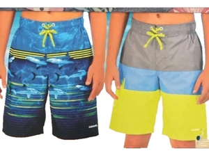 NEW 2 BOYS L 14 16 SHARK 2 Pack Gerry Swim Shorts UPF Protect 50+ Trunks lot set - Picture 1 of 4