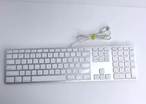 Original Apple Modell: A1243 USB kabelgebundene Aluminium-Tastatur mit 2 USB-Anschlüssen - Bild 1 von 10