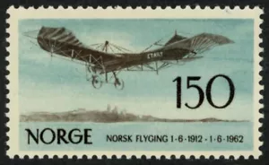 Norway 1962 (NK 508) - Norsk Flyging 50 år - MNH/XX - Picture 1 of 1