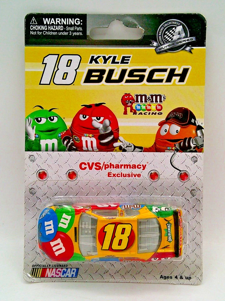 RARE! ACTION Racing Collectable SILVER SERIES CVS/Pharm. Exclusive 18 KYLE BUSCH - Image 1 of 4