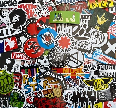 50/100pcs ROCK BANDS stickers, Heavy Metal, Rock, 80's Punk Rock,FREE shipping* - Image 1 of 4