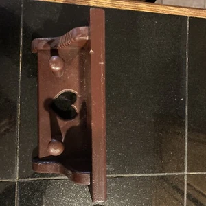 SHELF Solid Wood Hang Display plate towel rack 10x4” Maroon Painted Shelf - Picture 1 of 5
