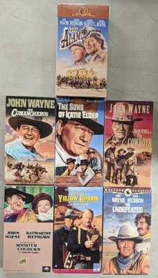 John Wayne Movies Alamo Comancheros Sons Of Katie Elder Rooster Cogburn видеокассеты X6 - Изображение 1 из 4