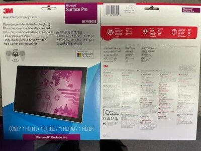 3M HCNMS003 High Clarity Privacy Filter For Microsoft Surface Pro 1 11.2" x 7.7" - Image 1 of 3