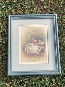Vintage TUESDAY'S CHILD Full of Grace Framed Lithograph Wall Art UNIQUE ❤️sj8j2 - Picture 1 of 8