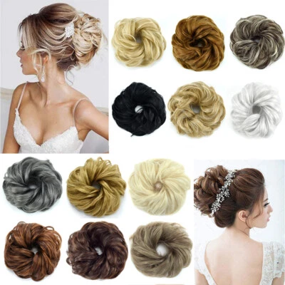 Messy Bun Hair Piece For Women Hair Bun Extension Updo Curly Messy Bun Scrunchie - Image 1 of 4