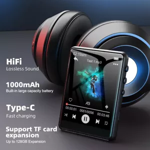 MP3 Player Bluetooth 5.4 Full Touch Screen with Built-in Camera Speaker FM Radio - Picture 1 of 29