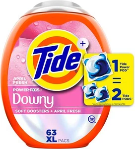 Tide Power PODs 2-in-1 Laundry Detergent Pods with Downy Soft Boosters 63 ct - Picture 1 of 3