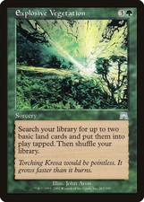 Explosive Vegetation Onslaught HEAVILY PLD Green Uncommon MAGIC CARD ABUGames