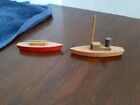 Vintage Wooden Small Boats Folky from Maine Coastal Cottage Folk Art UNMARKED