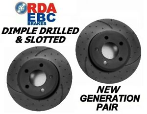 DRILLED & SLOTTED Holden Commodore VT VU VX VY VZ FRONT Disc brake Rotors RDA40D