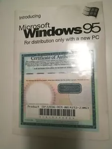 Microsoft Windows 95 Operating System Brand New In Packet sealed - Picture 1 of 5