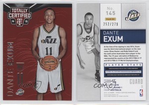 2014 Totally Certified Platinum Red /279 Dante Exum (Legs Are Visible) Rookie RC