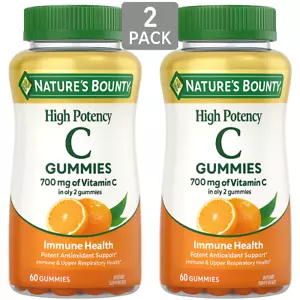 2 Pack Nature Bounty Vitamin C Gummies, Immune Support Antioxidant 60 Ct - Picture 1 of 6