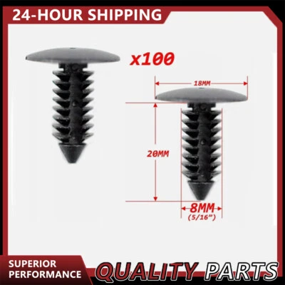 100pcs Fender Bumper Shield Fender Retainer Clips for Jeep Dodge Ram Chrysler - Image 1 of 4