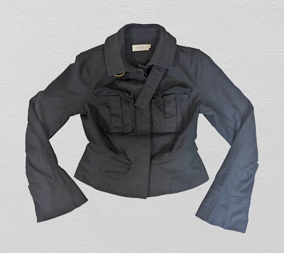 A.L.C. Chaqueta de Carga Lorimer Utility Mujer 2 ALC Recortada Elastizada Militar Negra Foto 1 de 4