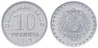 Kaiserreich 10 Pfennig 1917 A Probeprägung in Aluminium fast Stgl.    100417