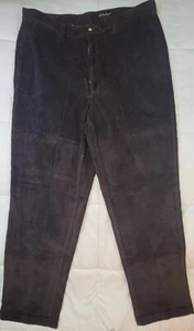 Mens 36 X34 Eddie Bauer Corduroy Pants Slat Brown Straight Leg Flat Front NWT - Picture 1 of 11