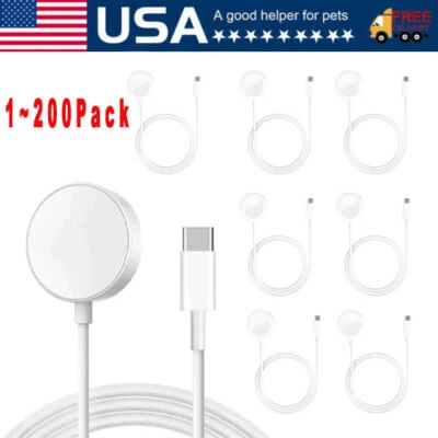 Type-C Cable Charger For Apple Watch3 4 5 6 7 SE 8 9 Ultra Magnetic Charging Lot - Image 1 of 4