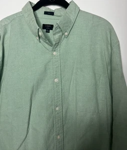 J Crew Button Down Hemd Oxford Herren XL Slim Hellgrün 100% Baumwolle Tasche - Bild 1 von 13