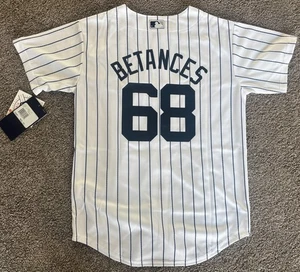 Maglia Majestic Genuine Merch New York Yankees Dellin Betances #68 taglia Youth M - Foto 1 di 7